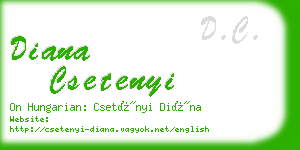 diana csetenyi business card